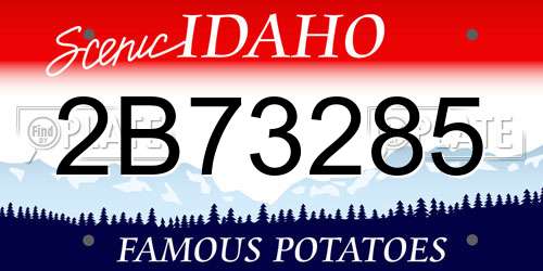 2B73285 Idaho License Plate