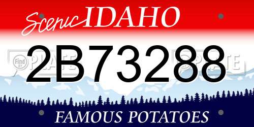 2B73288 Idaho License Plate