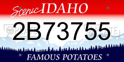 2B73755 Idaho License Plate