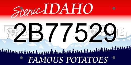 2B77529 Idaho License Plate