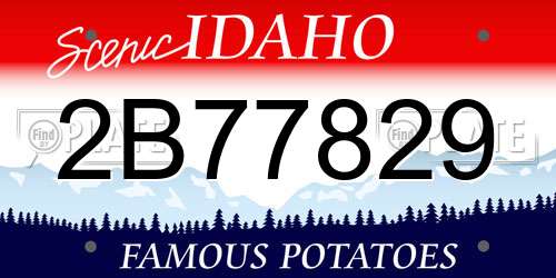 2B77829 Idaho License Plate