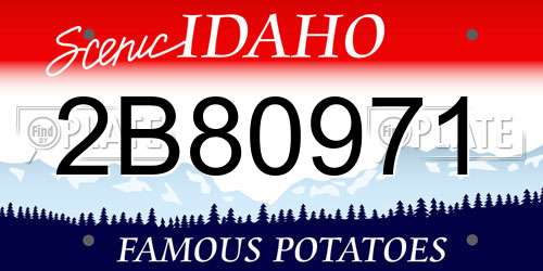 2B80971 Idaho License Plate