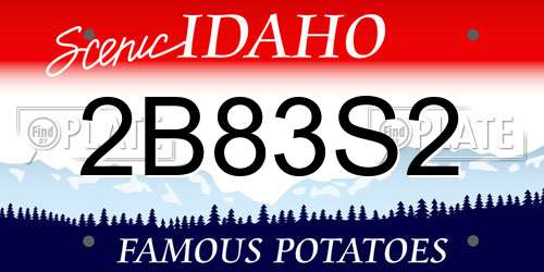 2B83S2 Idaho License Plate