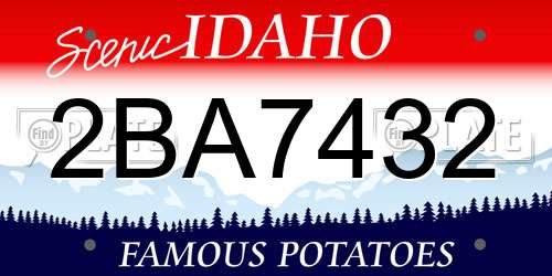 2BA7432 Idaho License Plate