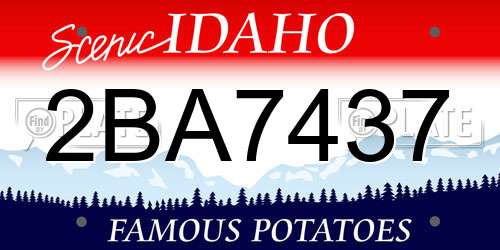 2BA7437 Idaho License Plate