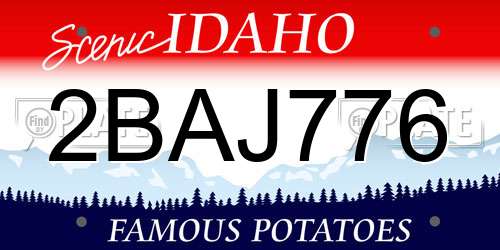 2BAJ776 Idaho License Plate