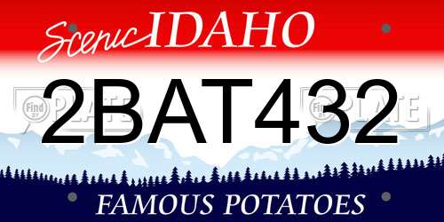 2BAT432 Idaho License Plate