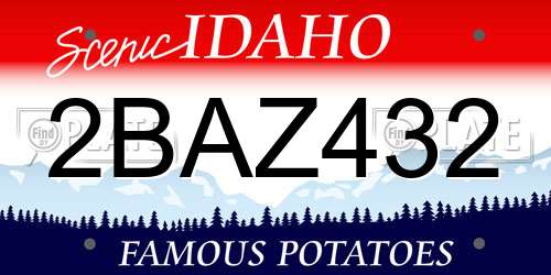 2BAZ432 Idaho License Plate
