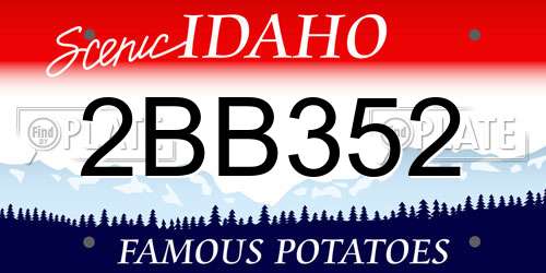 2BB352 Idaho License Plate