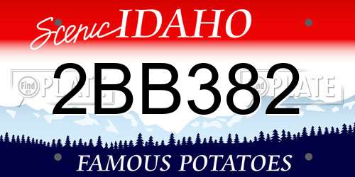 2BB382 Idaho License Plate