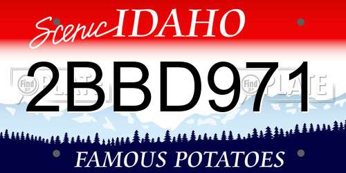 2BBD971 Idaho License Plate
