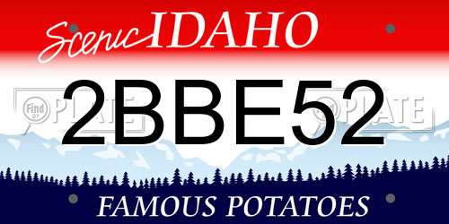 2BBE52 Idaho License Plate