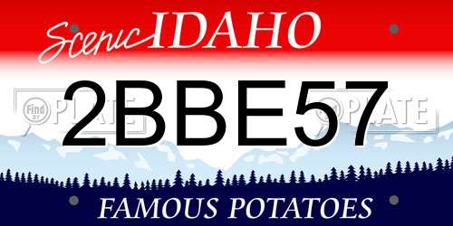 2BBE57 Idaho License Plate
