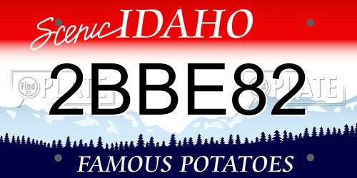 2BBE82 Idaho License Plate
