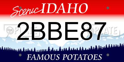 2BBE87 Idaho License Plate