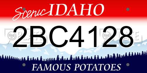 2BC4128 Idaho License Plate