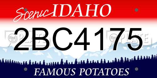 2BC4175 Idaho License Plate
