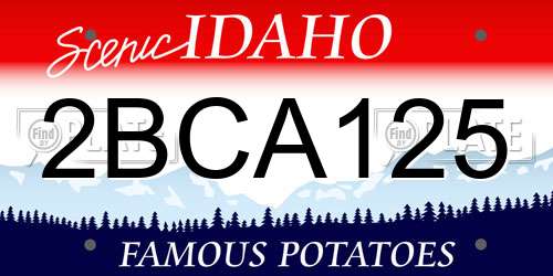 2BCA125 Idaho License Plate