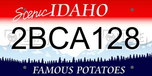 2BCA128 Idaho License Plate