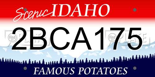 2BCA175 Idaho License Plate