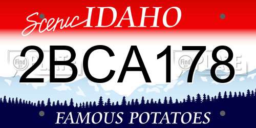 2BCA178 Idaho License Plate