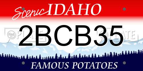 2BCB35 Idaho License Plate
