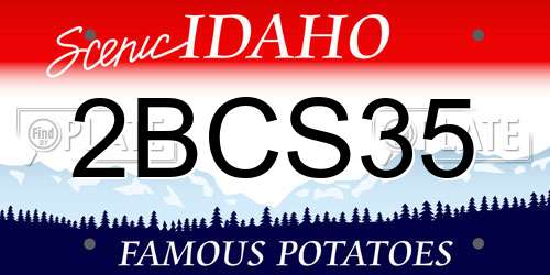 2BCS35 Idaho License Plate