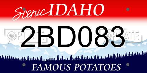 2BD083 Idaho License Plate