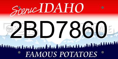 2BD7860 Idaho License Plate