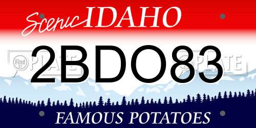 2BDO83 Idaho License Plate
