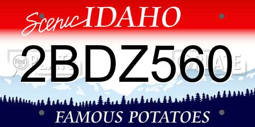 2BDZ560 Idaho License Plate