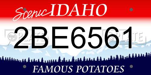 2BE6561 Idaho License Plate