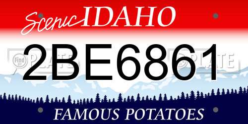 2BE6861 Idaho License Plate