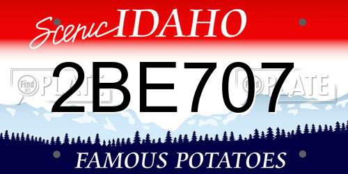 2BE707 Idaho License Plate
