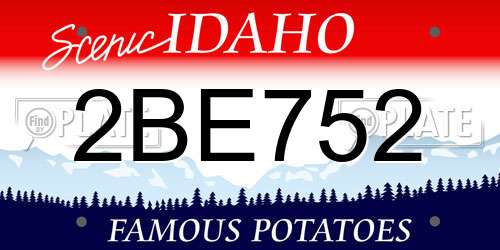 2BE752 Idaho License Plate