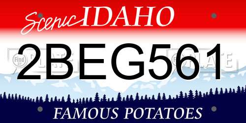 2BEG561 Idaho License Plate