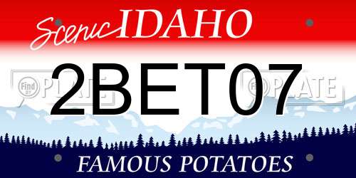 2BET07 Idaho License Plate