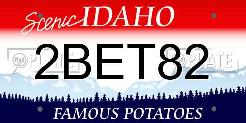 2BET82 Idaho License Plate