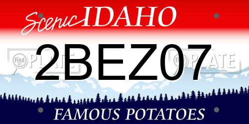 2BEZ07 Idaho License Plate