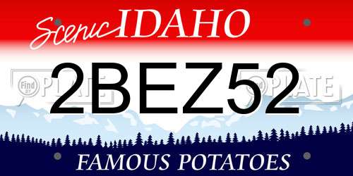 2BEZ52 Idaho License Plate