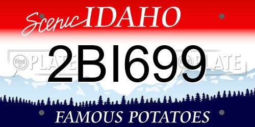 2BI699 Idaho License Plate