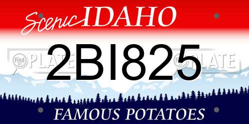 2BI825 Idaho License Plate