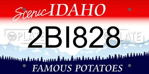 2BI828 Idaho License Plate