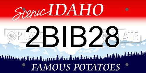 2BIB28 Idaho License Plate