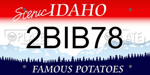 2BIB78 Idaho License Plate