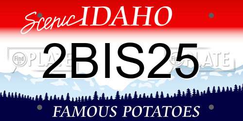 2BIS25 Idaho License Plate