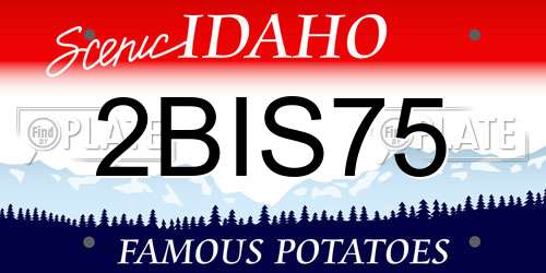 2BIS75 Idaho License Plate