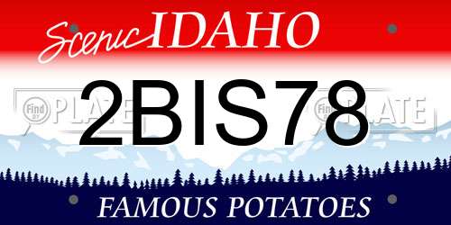 2BIS78 Idaho License Plate