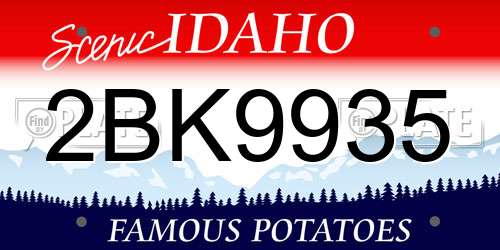 2BK9935 Idaho License Plate