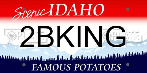 2BKING Idaho License Plate